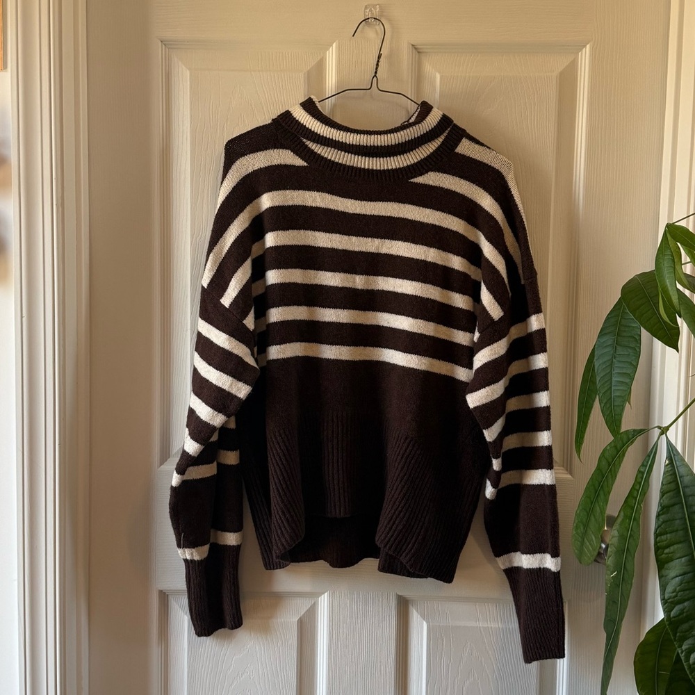 Striped Turtleneck Sweater
